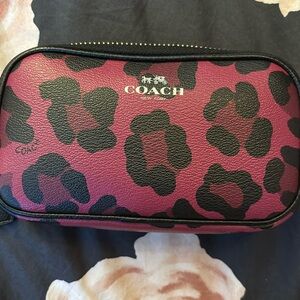 Coach Mini Sadie Crossbody Ocelot Pink/Black